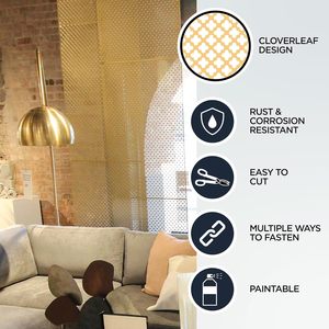 Tôle d'aluminium perforée décorative Cloverleaf, <span class=keywords><strong>panneau</strong></span> en maille métallique résistant à la rouille pour les couvercles de ventilation, les armoires et la décoration DIY - Product Image 3
