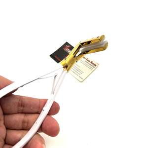 คีมหนีบเทปสำหรับต่อผมทำจากสเตนเลสสตีลสีขาวสีทองออกแบบโลโก้ได้ตามที่ต้องการ - Product Image 6