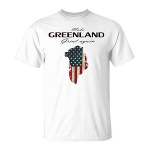 Camiseta Make Greenland Great Again, unisex, manga corta, cuello redondo, impresión digital, camiseta promocional - Product Image 1