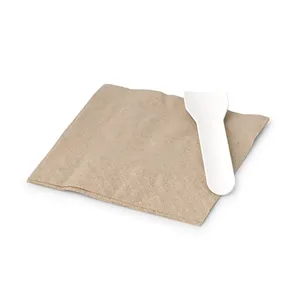 Best Selling Cocktail Napkins Recycled Paper 20x20cm 2-Ply 1/4 <b>Fold</b> Brown Color Disposable Napkins - 4800 pcs/carton - Product Image 5