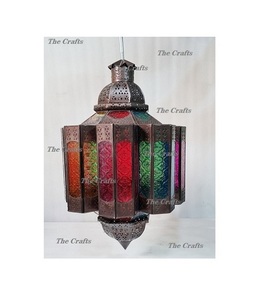 Metal And Glass <b>Moroccan</b> <b>Lantern</b> With Greatest Quality Hanging <b>Lantern</b> For Wedding Party And Events Decor - Product Image 4