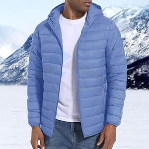 Chaqueta acolchada personalizable para hombre, ligera, cálida, a prueba de viento, con capucha, OEM abrigo de invierno, venta al por mayor, compatible con etiqueta privada - Product Image 4