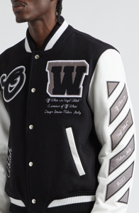 Chaqueta universitaria de diseño único para hombre, chaqueta con patrón de letras bordadas, chaqueta universitaria de béisbol Letterman, chaqueta Bomber para hombre - Product Image 2