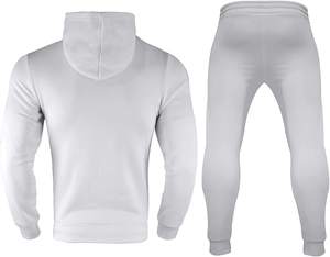Nouveaux vêtements d'entraînement hommes plaine piste Jogging survêtement costume ensemble personnalisé blanc survêtement survêtement hommes 2 deux pièces pantalon ensemble à vendre - Product Image 3