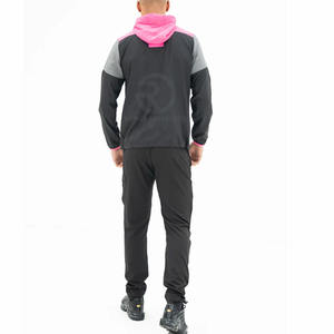 Nouvelle qualité unisexe survêtements coton survêtement costumes 2 pièces ensemble Patchwork coupe-vent plaine Baggy survêtements pour hommes ensemble à capuche - Product Image 3