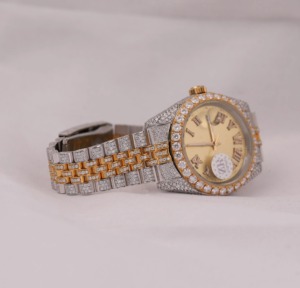 New Trending Quartz <b>Wrist</b> Watch studded Moissanite Diamonds Mens Fashion Hip Hop Exclusive Designer Jewelry Stainless Steel <b>Band</b> - Product Image 2