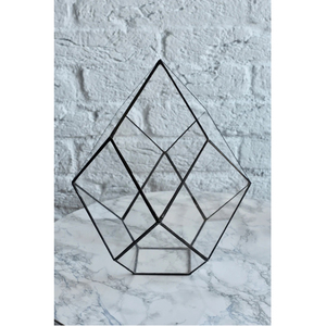 Attractive Product Clear <b>Glass</b> Black and Gold Finished Hanging Geometric Decorative <b>Terrarium</b> Custom Size Home Office Decoration - Product Image 5