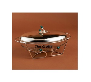 ถาดอุ่นอาหารสแตนเลสสีเงินแบบสองช่อง คุณภาพดีที่สุด - Product Image 4