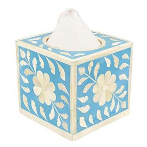 Caja de pañuelos con incrustaciones de nácar personalizable para regalos de hogar u hotel y soporte de pañuelos decorativo - Product Image 3