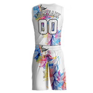 Ensemble maillot et short de basket-ball pour jeunes vêtements d'équipe à sublimation grande taille imprimés et lavés - Product Image 2