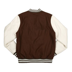 Chaqueta de bombardero de cuero polar de invierno de alta calidad para hombre, ropa de calle con logotipo personalizado, bordado de chenilla, soporte inspirado en Letterman - Product Image 2