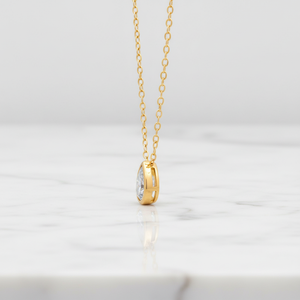 Collier chaîne en moissanite de 2,00 carats, argent sterling 925, forme poire élégante, réglable, bijoux délicats glacés pour cadeau de fête - Product Image 3