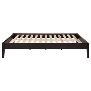 Estructura de cama moderna con plataforma y construcción de madera maciza - Product Image 6