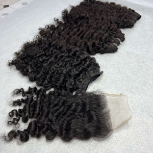 Venta al por mayor de cabello humano virgen 100% natural, cutícula alineada, cabello rizado vietnamita birmano en trama, de 30'' a 14'', para extensiones. - Product Image 6