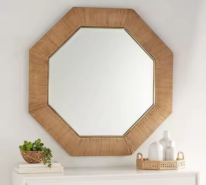 Marco de espejo de pared de madera hecho con madera maciza duradera, perfecto para la decoración de la sala de estar o espejos de tocador de Azora Industries - Product Image 2
