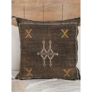 Funda de Almohada Marroquí Hecha a Mano, Funda de Cojín Tradicional Bereber, Cojín Decorativo Boho para Sofá, Almohada Decorativa de Algodón para el Hogar - Product Image 1