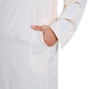 Nuevo diseño Simple musulmán Oriente Medio hombres Thobe islámico Thobe en color blanco y personalizado con bolsillos laterales hombres Thobe / Thawb - Product Image 5