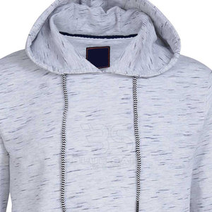 Vente en gros de sweats à capuche en polyester/coton épais pour hommes, vêtements d'hiver teints en couleur unie, vente en ligne - Product Image 3
