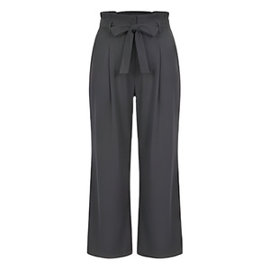 Pantalones de Trabajo Casuales para Mujer, Cierre con Cordón, Transpirables, de Secado Rápido, Lisos, de Lona, 100% Algodón, Cintura Media - Product Image 1
