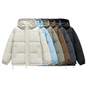 Custom Puffer <b>Jacket</b> for <b>Men</b> High Quality Designer Hooded Heavy Winter <b>Canvas</b> <b>Jacket</b> Stand Collar Bubble Style Plus Size - Product Image 2