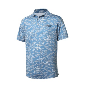 Polos de golf confortables pour hommes à manches courtes, avec logo personnalisé, couleurs unies, tissu tricoté à séchage rapide, teint en pièce - Product Image 1