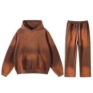 Vente à Chaud de Qualité Supérieure Pull à Capuche avec Poches pour Hommes de Haute Qualité Ensemble Survêtement Décontracté Imprimé Personnalisé au Soleil - Product Image 6