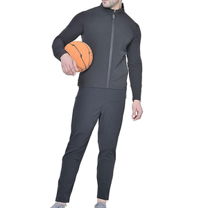 Premium Winter Men's Athletic Tracksuit Set Featuring Breathable Quick Dry Fabric Lightweight <b>Zip</b>-<b>Up</b> <b>Jacket</b> Hooded Collar - Product Image 5