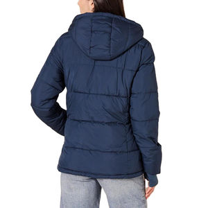 Chaqueta Acolchada para Mujer, Color Azul Marino Sólido, Tejido Transpirable, Manga Larga, Relleno de Poliéster, Impermeable, con Cierre - Product Image 5