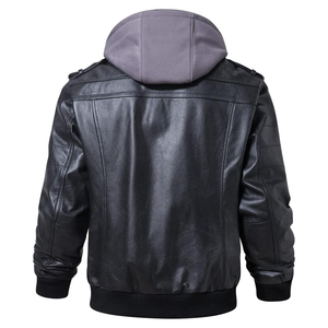 Veste en cuir d'agneau véritable de haute qualité pour hommes - Product Image 6