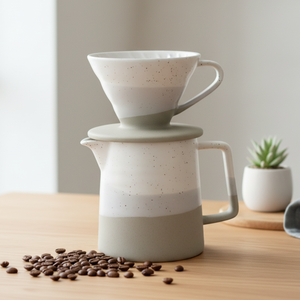 Juego de Cafetera y Filtro de Porcelana Duradero de Primera Calidad Multiusos 3461008SETS-0.4 para Amantes del Café - Product Image 3