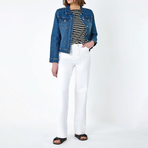 Chaquetas Vaqueras de Mezclilla para Mujer con Marca y Logotipo Personalizados, Chaqueta Vaquera de Mezclilla Lavada al Ácido, Precio al por Mayor, Chaqueta Vaquera para Mujer - Product Image 2