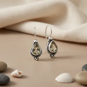925 Silver Smoky Quartz <b>Drop</b> <b>Earrings</b> for Women <b>Fashion</b> Gemstone Jewelry - Product Image 2