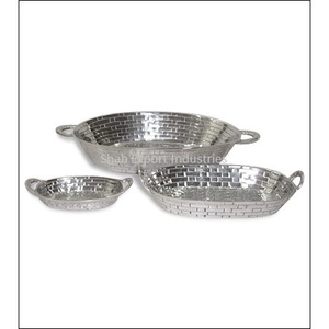 Custom Design Metal Salad Bowl Food Serving Bowl Dinnerware Home Ad Hotel Tabletop Bowl Handmade Silver Finished - Product Image 2