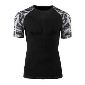 Vêtements de sport de remise en forme respirants et sans couture pour hommes-Chemises de gymnastique de jogging d'entraînement à manches longues et à séchage rapide avec logo personnalisé - Product Image 1