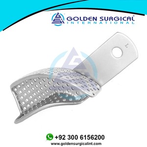 Plateau d'empreinte dentaire quadrant en vrac, supérieur gauche/dessous droit, perforé |   Plateau orthodontique de morsure à dents partielles - Product Image 2