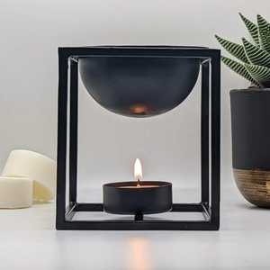 Difusor de Aroma moderno de estilo nórdico personalizado, bajo MOQ, juego de difusor de caña mate negra, regalo de inauguración de la casa con quemador de aceite esencial - Product Image 3