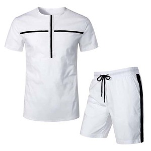 Transpirable Tallas grandes High Street Style Conjuntos de ropa para hombres Camisetas y pantalones cortos OEM Personalizado Algodón Poliéster Nueva llegada 2PCs Set - Product Image 3