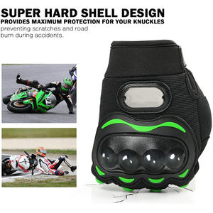 Venta al por mayor/rojo dedo completo cuero motocicleta bicicleta montar protección guantes motocicleta Auto carreras desgaste guantes para hombres - Product Image 4