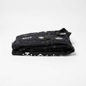 Veste en jean coupe ample pour homme, personnalisée, écologique, coupe-vent, avec broderie patchwork et finition vieillie, style streetwear, OEM ODM - Product Image 5