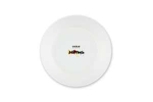 Service de vaisselle rond 18 pièces en porcelaine multicolore blanc moderne effet goutte à goutte par Excelsa, design italien, style européen - Product Image 5