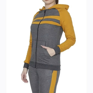 Ensemble de survêtement d'hiver pour femme de créateur de mode, unique, avec capuche, jogging, strass, imprimé uni, technique d'entraînement, deux pièces - Product Image 3