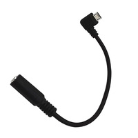 Câble audio de prise d'adaptateur d'écouteur d'écouteur de prise micro USB noire de 3.5mm