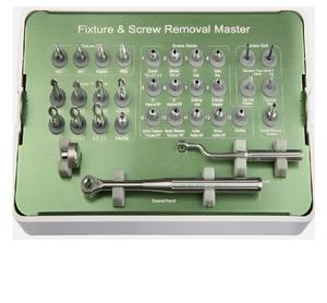 Kit de retrait d'implants et de vis cassées, kit de retrait de vis cassées d'implants, outil de sauvetage pour retirer les vis, universel - Product Image 1