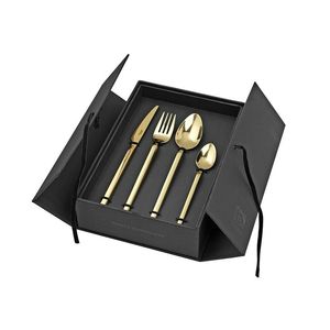 Juego de Cubiertos de Lujo para Boda de 4 Piezas, Cuchillos, Tenedores y Cucharas de Acero Inoxidable 304 con Caja de Regalo - Product Image 2