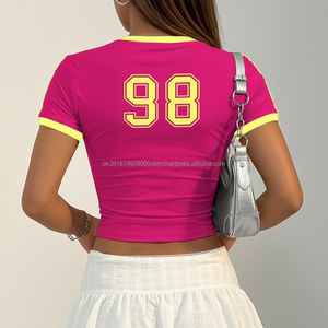 Breathable Sports <b>Crop</b> <b>Top</b> Tee Quick Dry Short Sleeve 2026 Lightweight Summer New Street Style - Product Image 5