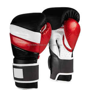 Guantes de boxeo de cuero de vaca de Estilo Mexicano profesional con cordones Equipo Guantes de lucha al por mayor - Product Image 1