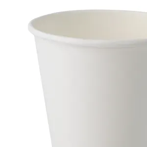 10Oz 250Ml Ø 90 mm Plain White Blank Single Wall Customization Drink <b>Mugs</b> Paper Cups For Beverage - 1000 pcs/carton - Product Image 4