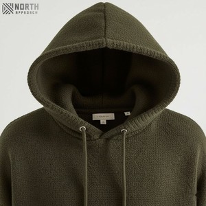 Vente chaude, hiver, OEM, usine du Pakistan, personnalisation, sweat à capuche à épaules tombantes, poche kangourou, aiguille grossière, polyester/coton, sweat à capuche pour homme - Product Image 6