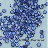 Tanzanite naturelle de qualité supérieure 5x5mm, bleu brillant, taille brillante, pierre précieuse en vrac pour la fabrication de bijoux, certifiée par un tiers