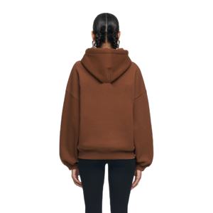 Pull surdimensionné 100% coton de luxe pour femmes sweat à capuche d'hiver lourd avec logo avant col à capuche personnalisé Street Wear - Product Image 2